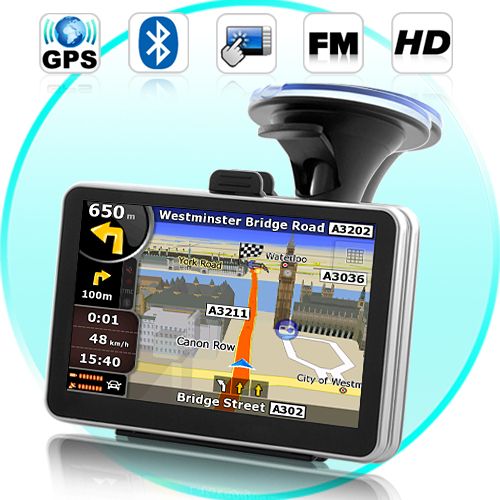 Road Nav - 5 Inch Touchscreen GPS Navigator with Bluetooth